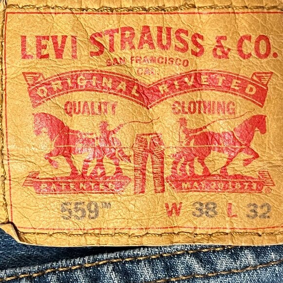 Levis 559 Mens Jeans Size 38x32 Blue Water - Picture 4 of 11